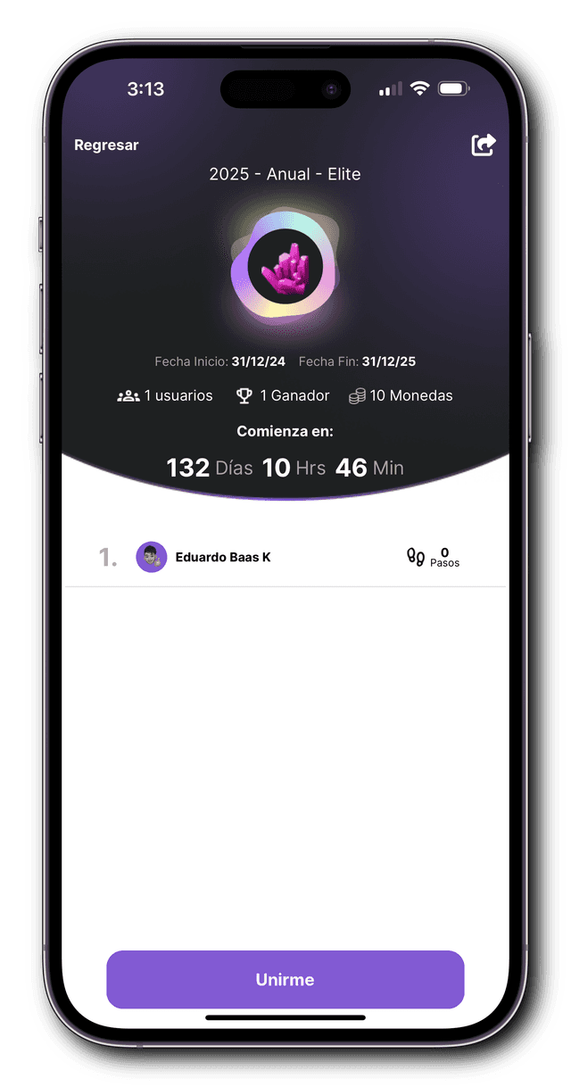 Captura de pantalla de la app