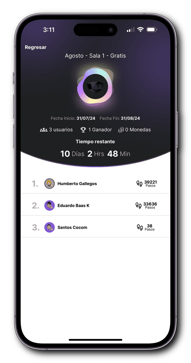 Captura de pantalla de la app